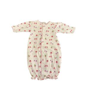 Kissy Kissy Newborn Convertible Gown – Ballet Fruit Print